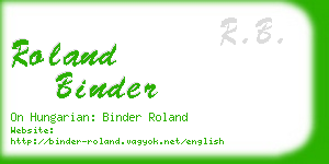 roland binder business card